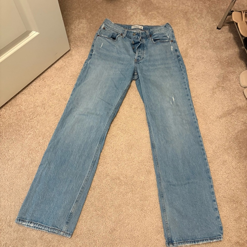 Abercrombie & Fitch Light Blue Straight Leg Jeans